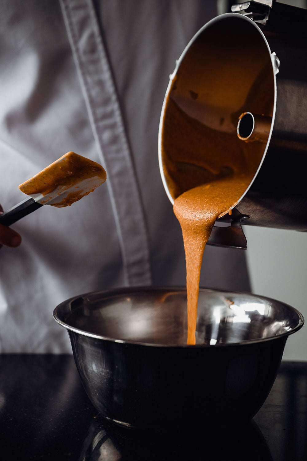 Le praliné coulé de la casserole